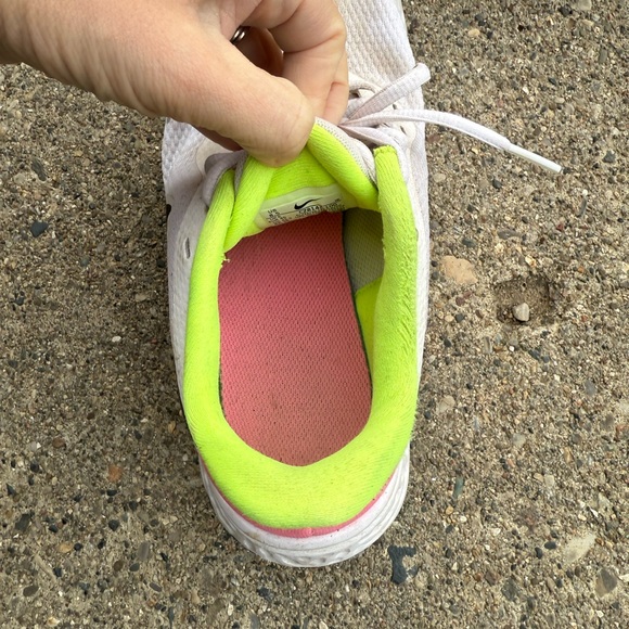 Nike Lime and Pink Neon Revolution Running Shoes 8.5 - Picture 6 of 8